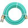 vidaXL Manguera de succi&oacute;n con conectores de lat&oacute;n 3 m 25 mm verde