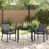 vidaXL Conjunto de Comedor de Jard&iacute;n 3 pcs Negro