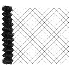 vidaXL Cerca de eslabones de cadena 25 x 1,4 m Acero Gris