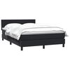 vidaXL Cama box spring con colch&oacute;n terciopelo negro 160x220 cm