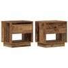 vidaXL Mesita de Noche 2 uds. Madera vieja 45 x 34 x 44 cm