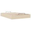 vidaXL Estructura de cama otomana sin colchón tela crema 140x190cm