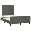 vidaXL Estructura de cama sin colch&oacute;n terciopelo gris oscuro 120x190cm