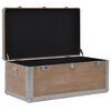 vidaXL Caja de almacenaje madera maciza abeto marrón 91x52x40 cm