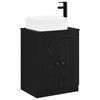 vidaXL Juego de muebles de ba&ntilde;o Roble Negro Madera de ingenier&iacute;a