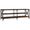 vidaXL Mueble para TV madera contrachapada roble ahumado 140x40x50 cm