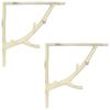 vidaXL Soportes para estanter&iacute;as de pared 2 uds. Blanco antiguo