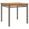 vidaXL Set comedor de jard&iacute;n 5 piezas con cojines rat&aacute;n sint&eacute;tico gris