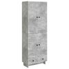 vidaXL Juego de armarios 2 pcs Gris Hormig&oacute;n 66 x 34,5 x 95 cm