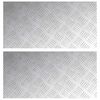 vidaXL Pelda&ntilde;o 2 uds. 60 x 30 cm Plateado Aluminio Rectangular