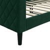vidaXL Sof&aacute; cama sin colch&oacute;n terciopelo verde oscuro 80x200 cm