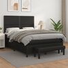 vidaXL Cama box spring con colch&oacute;n cuero sint&eacute;tico negro 140x190 cm