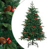 vidaXL &Aacute;rbol de Navidad artificial con pi&ntilde;as y bayas 120 cm