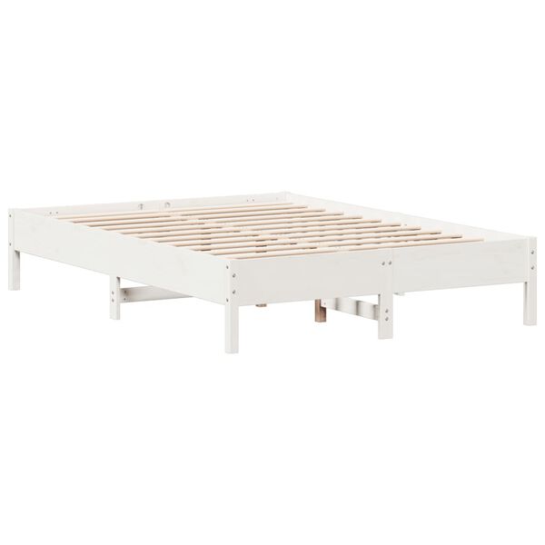 vidaXL Estructura de cama sin colch&oacute;n madera maciza de pino 160x200 cm
