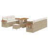 vidaXL Conjunto de sof&aacute;s de jard&iacute;n 10 uds. Beige rat&aacute;n sint&eacute;tico