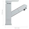 vidaXL Grifo para lavabo con funci&oacute;n extra&iacute;ble cromado 157x172 mm