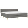 vidaXL Cama box spring con colch&oacute;n tela gris oscuro 200x200 cm