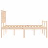 vidaXL Cama para personas mayores con cabecero madera maciza 140x200cm