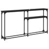 vidaXL MesaConsola Roble Negro 146 x 22.5 x 75 cm Madera de ingenier&iacute;a