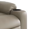 vidaXL Sill&oacute;n elevable el&eacute;ctrico cuero artificial capuchino