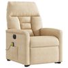 vidaXL Sill&oacute;n masaje el&eacute;ctrico reclinable elevable tela crema