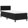 vidaXL Cama tipo Box Spring con colch&oacute;n Negro 80 x 200 cm tela