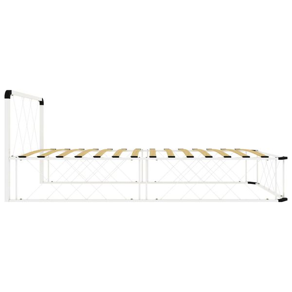 vidaXL Estructura de cama de metal blanco 100x200 cm