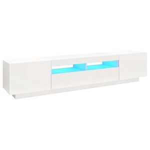 vidaXL Mueble para TV con luces LED blanco 200x35x40 cm