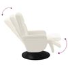 vidaXL Sill&oacute;n reclinable con reposapi&eacute;s terciopelo color crema