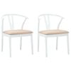 vidaXL Silla de comedor 2 uds. Madera de Caucho S&oacute;lido y marr&oacute;n