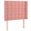 vidaXL Cabecero con orejas de terciopelo rosa 93x16x118/128 cm