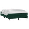vidaXL Cama box spring con colch&oacute;n terciopelo verde oscuro 160x220 cm