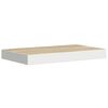 vidaXL Estantes flotantes pared 4 uds MDF roble y blanco 50x23x3,8 cm