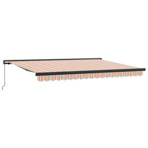 vidaXL Toldo retr&aacute;ctil Naranja y Gris 400 x 300 cm Lona y Aluminio