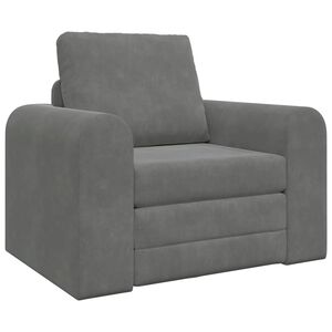 vidaXL Sof&aacute; cama Gris oscuro 98 x 71 x 83 cm Terciopelo