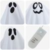 vidaXL Fantasma Colgante de Halloween con 3 LED 3 pcs Poli&eacute;ster