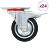 vidaXL Ruedas giratorias 24 unidades 75 mm