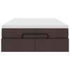 vidaXL Estructura cama otomana colch&oacute;n tela marr&oacute;n oscuro 120x200cm