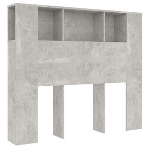 vidaXL Mueble cabecero gris hormig&oacute;n 120x18,5x102,5 cm