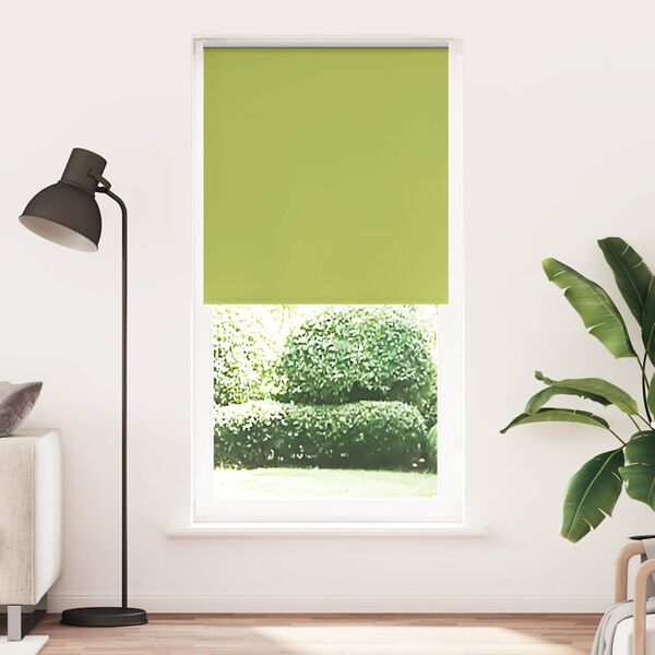 vidaXL Estor Enrollable Opaco hojas verde 115x230cm Tela Ancho 110,7cm