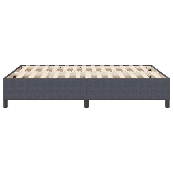 vidaXL Cama de plataforma Gris oscuro 140 x 200 cm tela