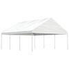 vidaXL Cenador con techo polietileno blanco 6,69x5,88x3,75 m