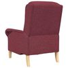 vidaXL sill&oacute;n Rojo vino tinto 76 x 94 x 102 cm tela