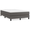 vidaXL Cama box spring con colchón cuero sintético gris 120x200 cm