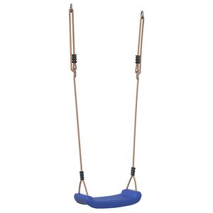 vidaXL Columpio para ni&ntilde;os individual con cuerda ajustable azul