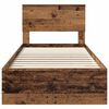 vidaXL Estructura de cama con cabecera Madera vieja 90 x 200 cm
