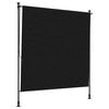 vidaXL Cortina de Rodillo Exterior Negro 200 x 270 cm