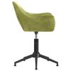 vidaXL Silla de comedor giratoria de terciopelo verde claro