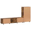vidaXL Conjunto de mueble de TV con caj&oacute;n FLORIN Roble ahumado