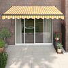 vidaXL Toldo retr&aacute;ctil autom&aacute;tico amarillo y blanco 3x2,5 m